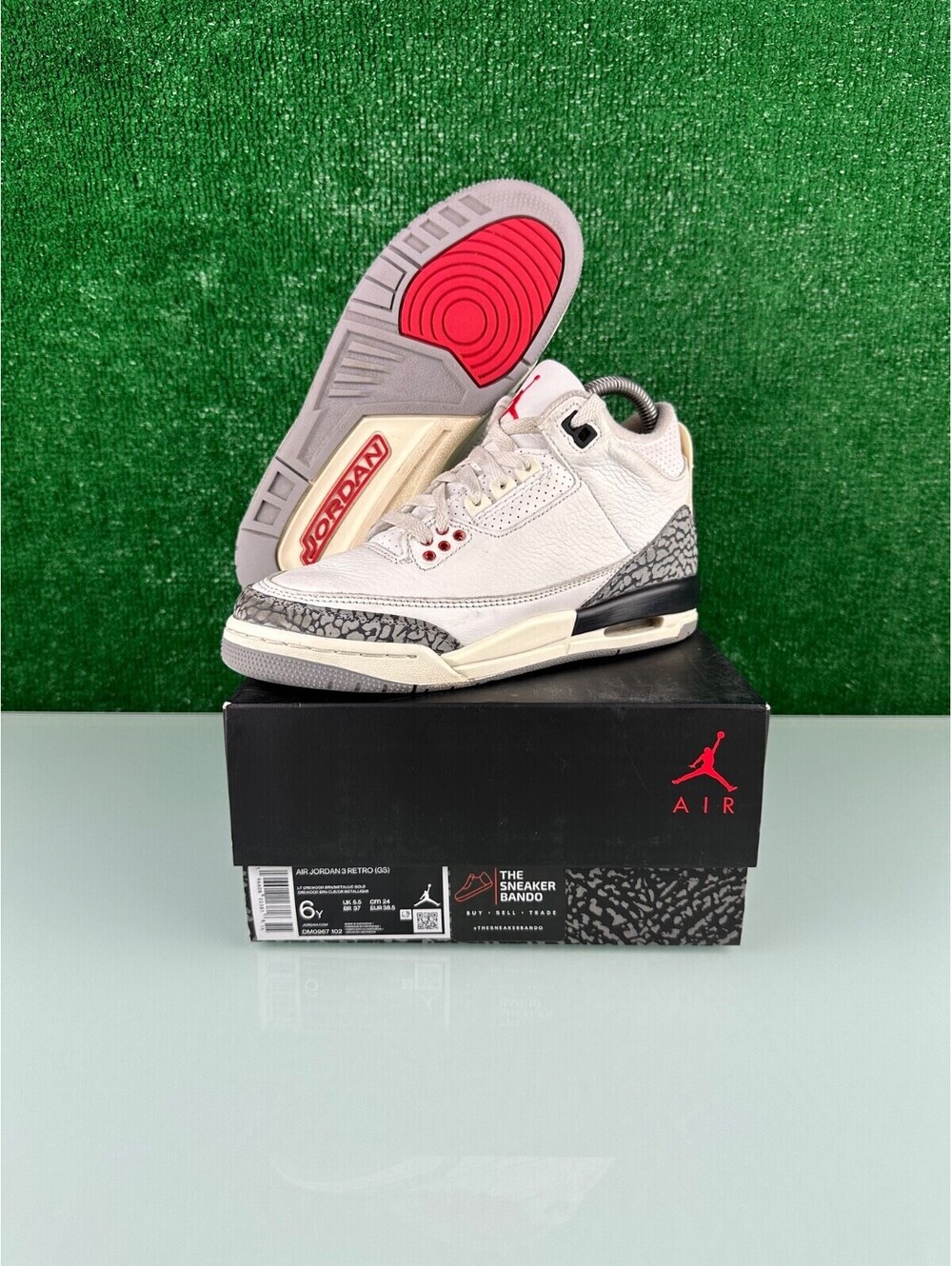 Size 5Y - Jordan 3 Retro Mid White Cement Reimagined (GS)